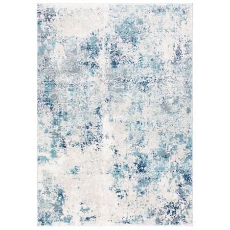 Safavieh 8 x 10 ft. Aston 700 Power Loomed Rectangle Area Rug Ivory & Blue ASN710M-8